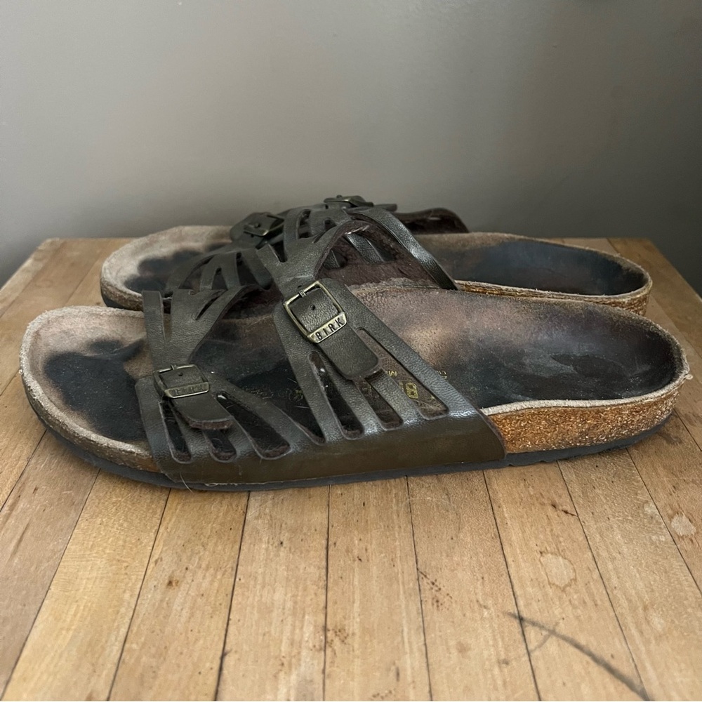Birkenstock Size 41 Brown Double Strap/Buckle Sandals - Picture 4 of 6